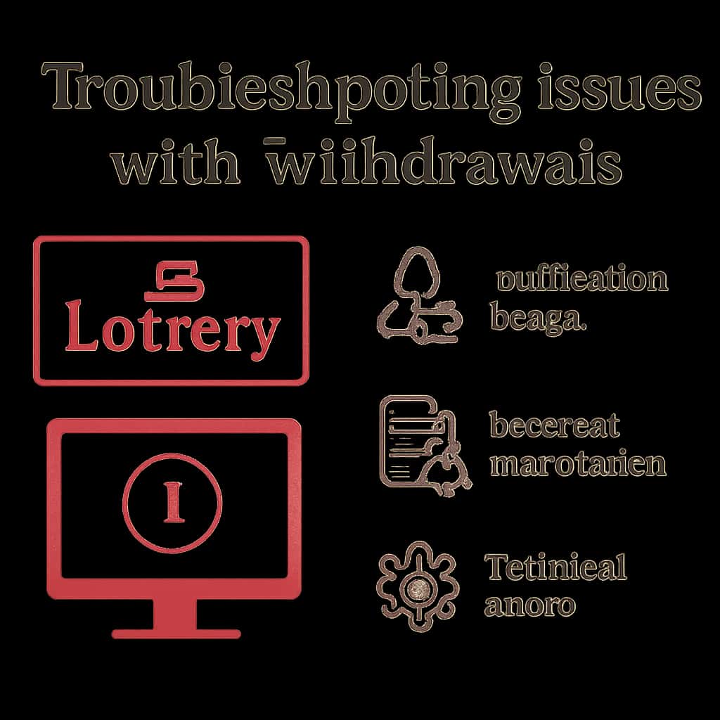 An educational diagram illustrating the troubleshooting steps for 82 Lottery withdrawals.