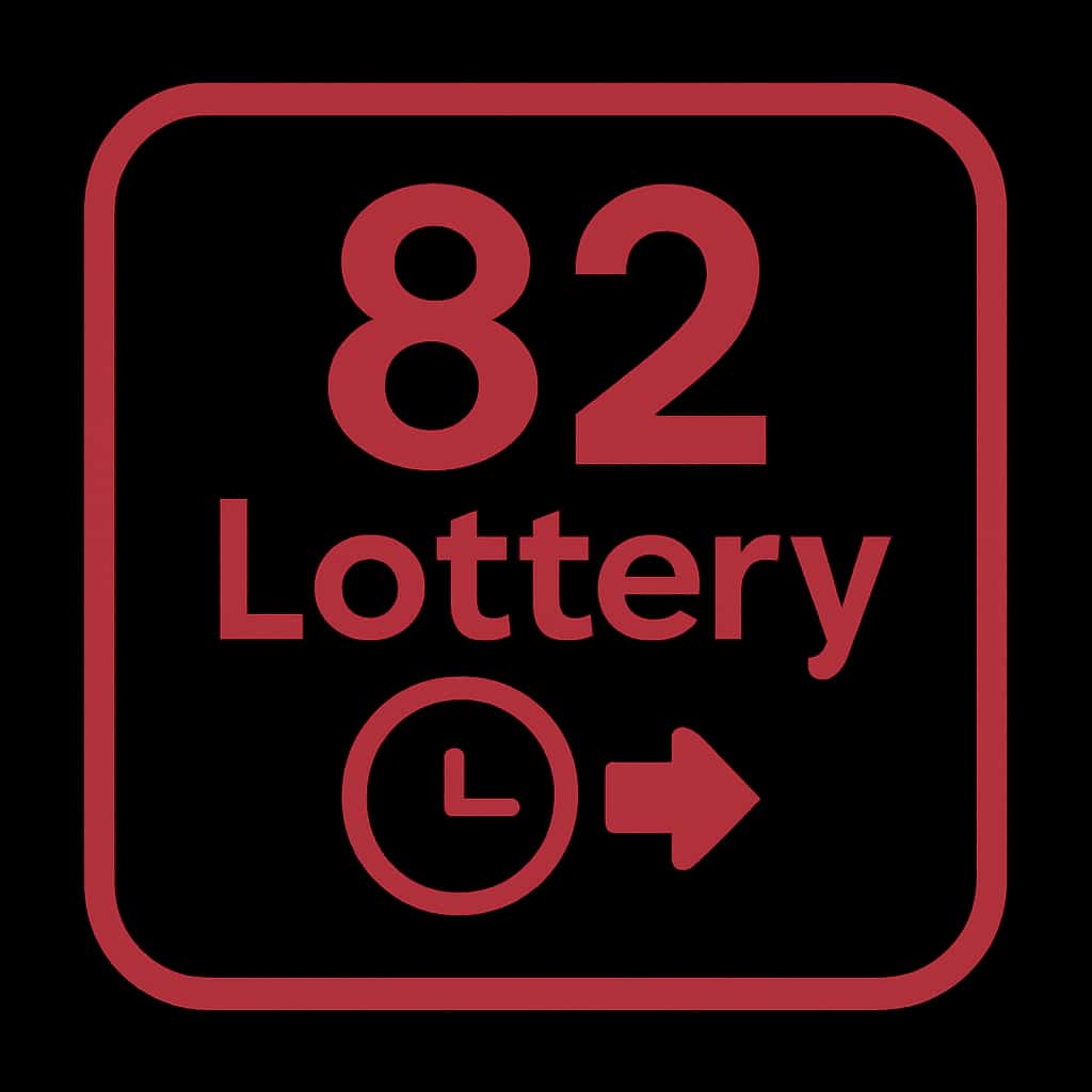 A simple badge icon depicting withdrawal delays for 82 Lottery.