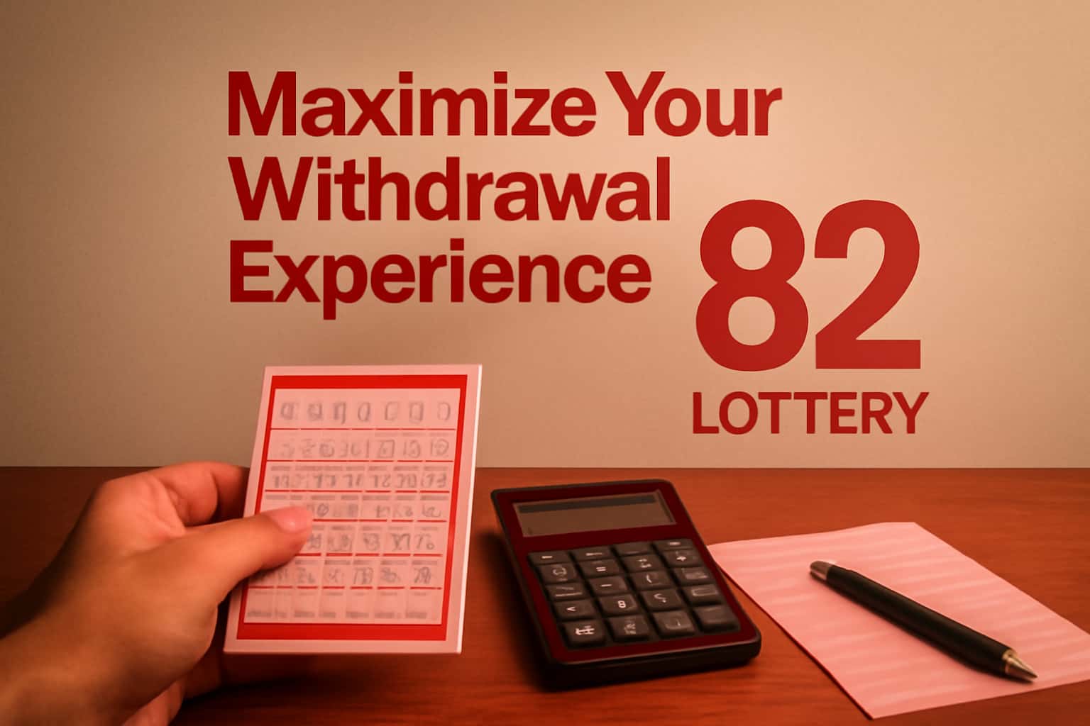 Informative visual representation of the 82 Lottery withdrawal process.