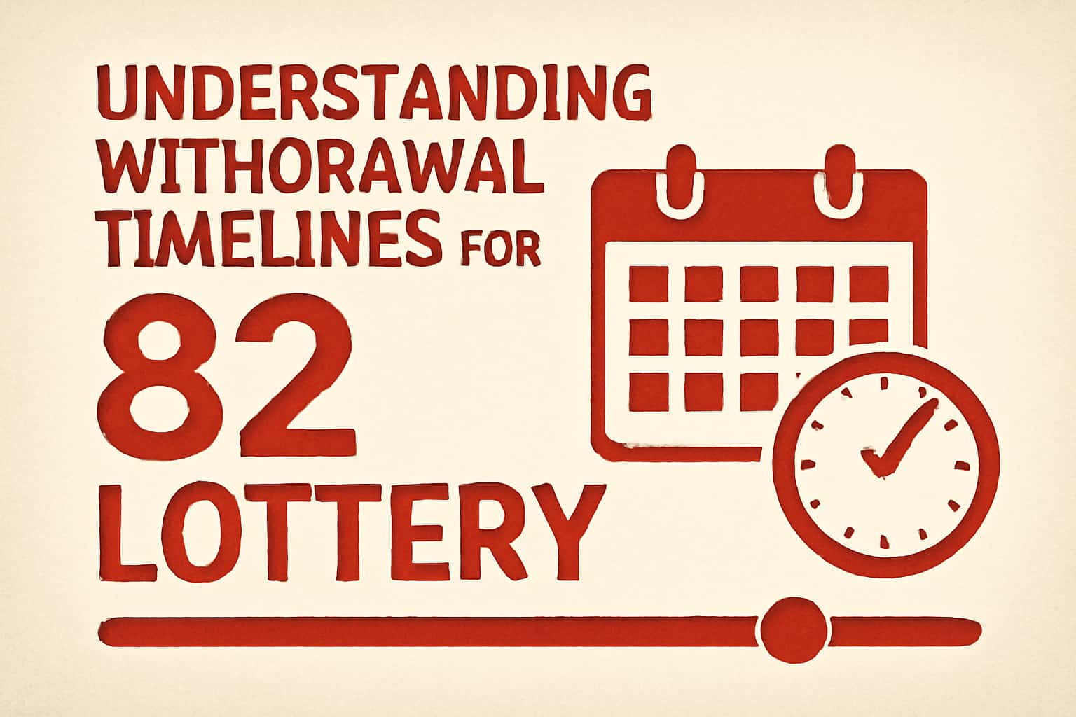 Informational graphic about 82 Lottery withdrawal timelines.