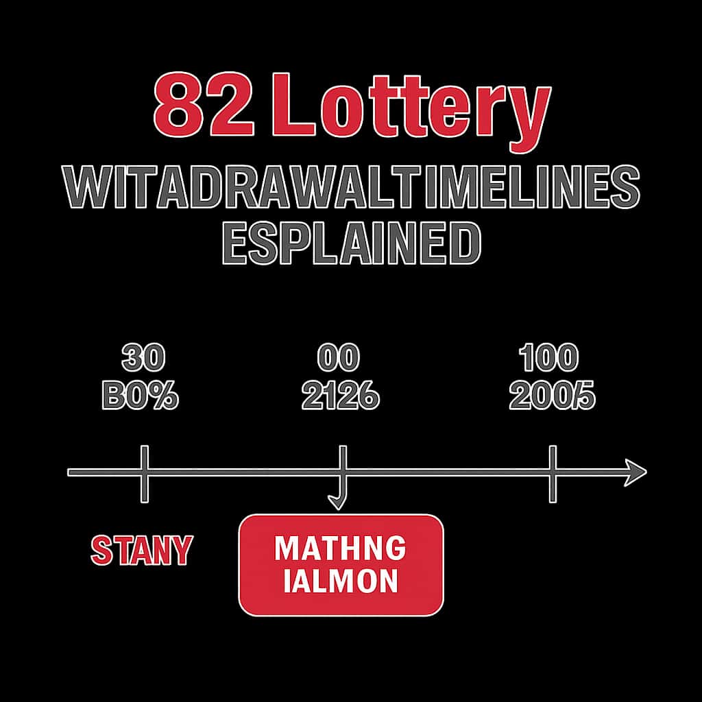 An educational diagram depicting the process of 82 Lottery withdrawals.
