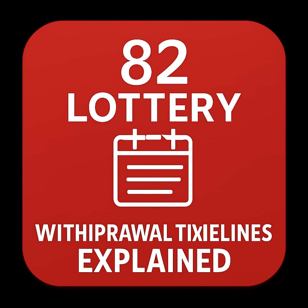 A professional icon symbolizing 82 Lottery withdrawal timelines.