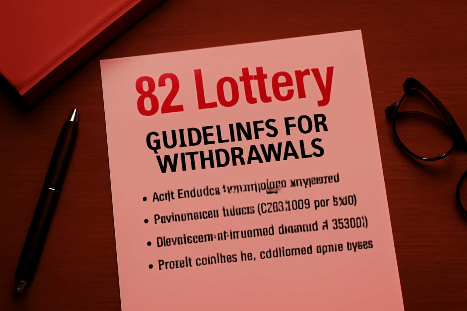 An informative illustration related to the Guidelines for 82 Lottery Withdrawals.