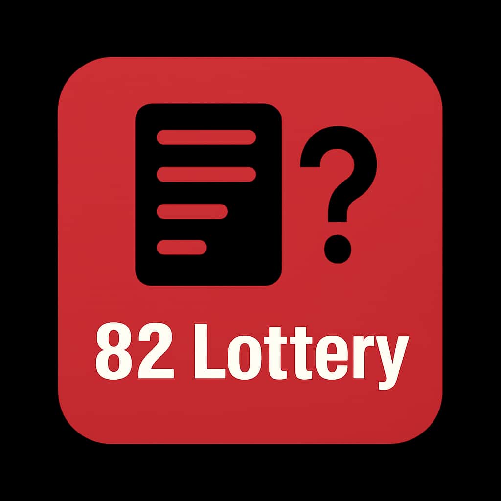 A badge icon representing assistance with 82 Lottery withdrawal issues.