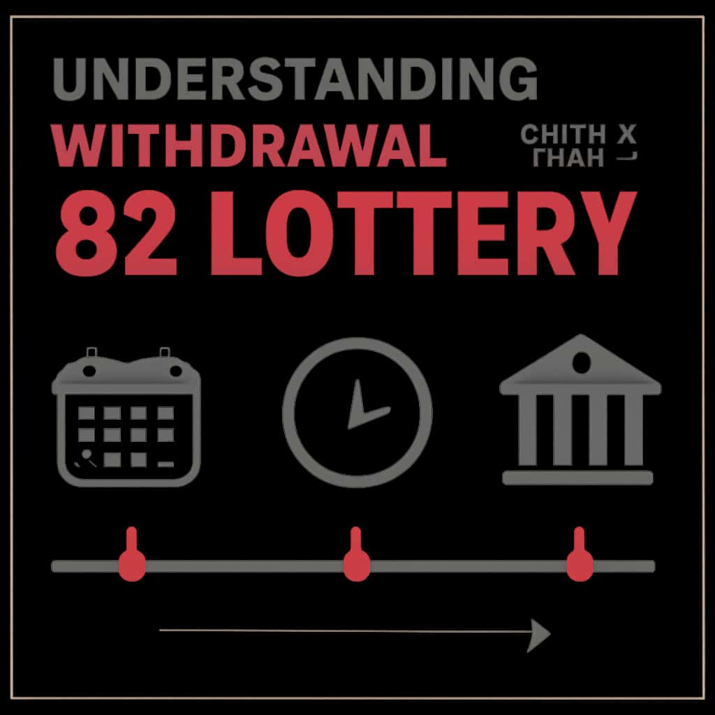 Illustration detailing the withdrawal process for 82 Lottery.